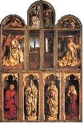Jan Van Eyck Closed view, back panels France oil painting artist